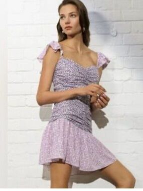 French Connection Lilac Floral Midi Dress